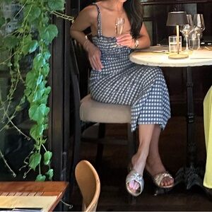 Free People Gingham Cotton Dress, XS